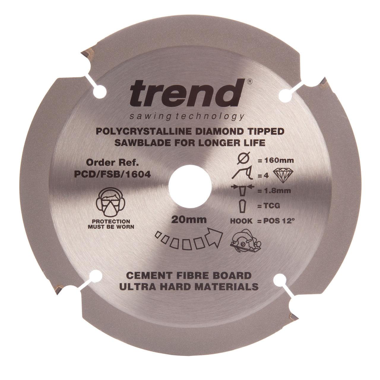 TREND PCD 160MM X 4T x 20mm Diamond Blade Fibre Cement Board Price Comparisons | Compare The Build