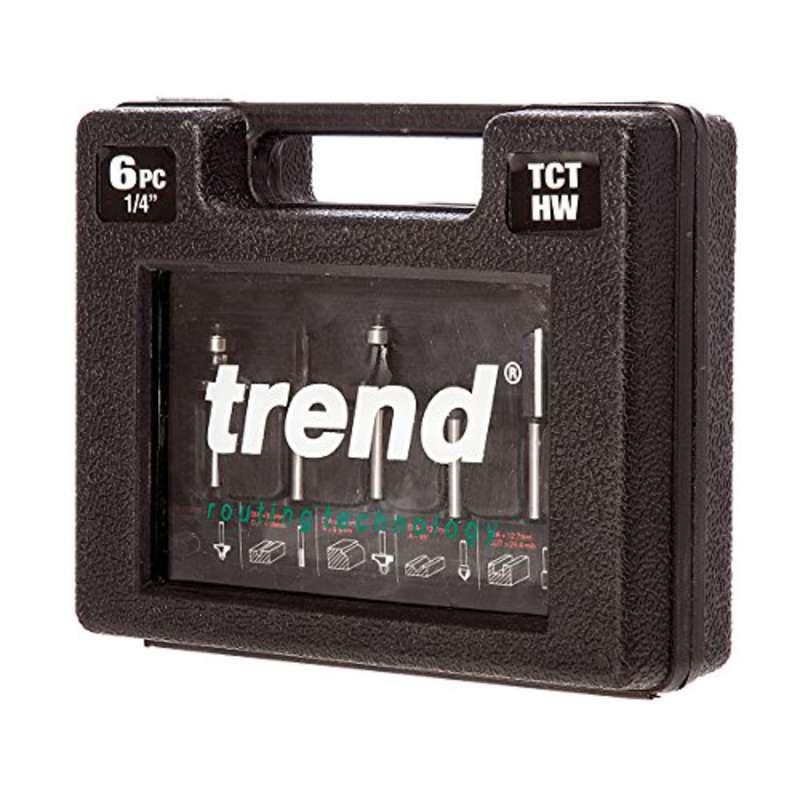 Trend TCT Router Starter Cutter Set with 1/4-Inch Shank (6-Piece) Price Comparisons | Compare The Build
