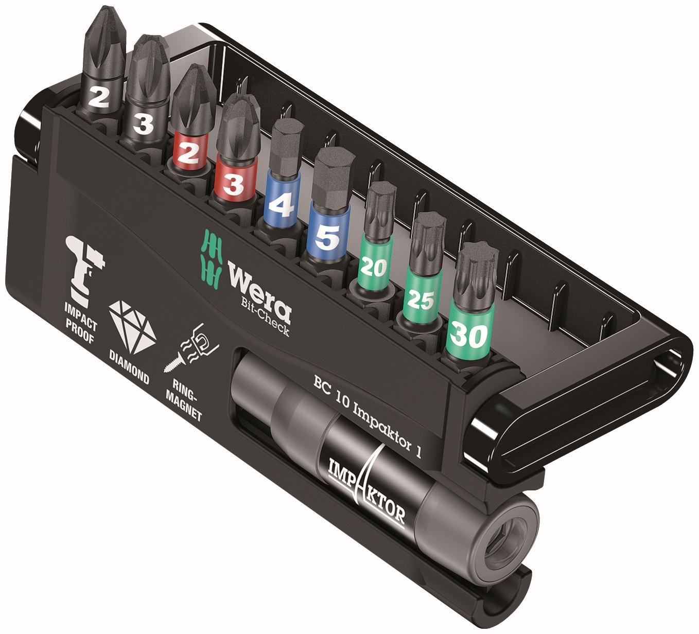 Wera Bit-Check 10 Piece Impaktor 1 TriTorsion Long Life Bit Set Price Comparisons | Compare The Build