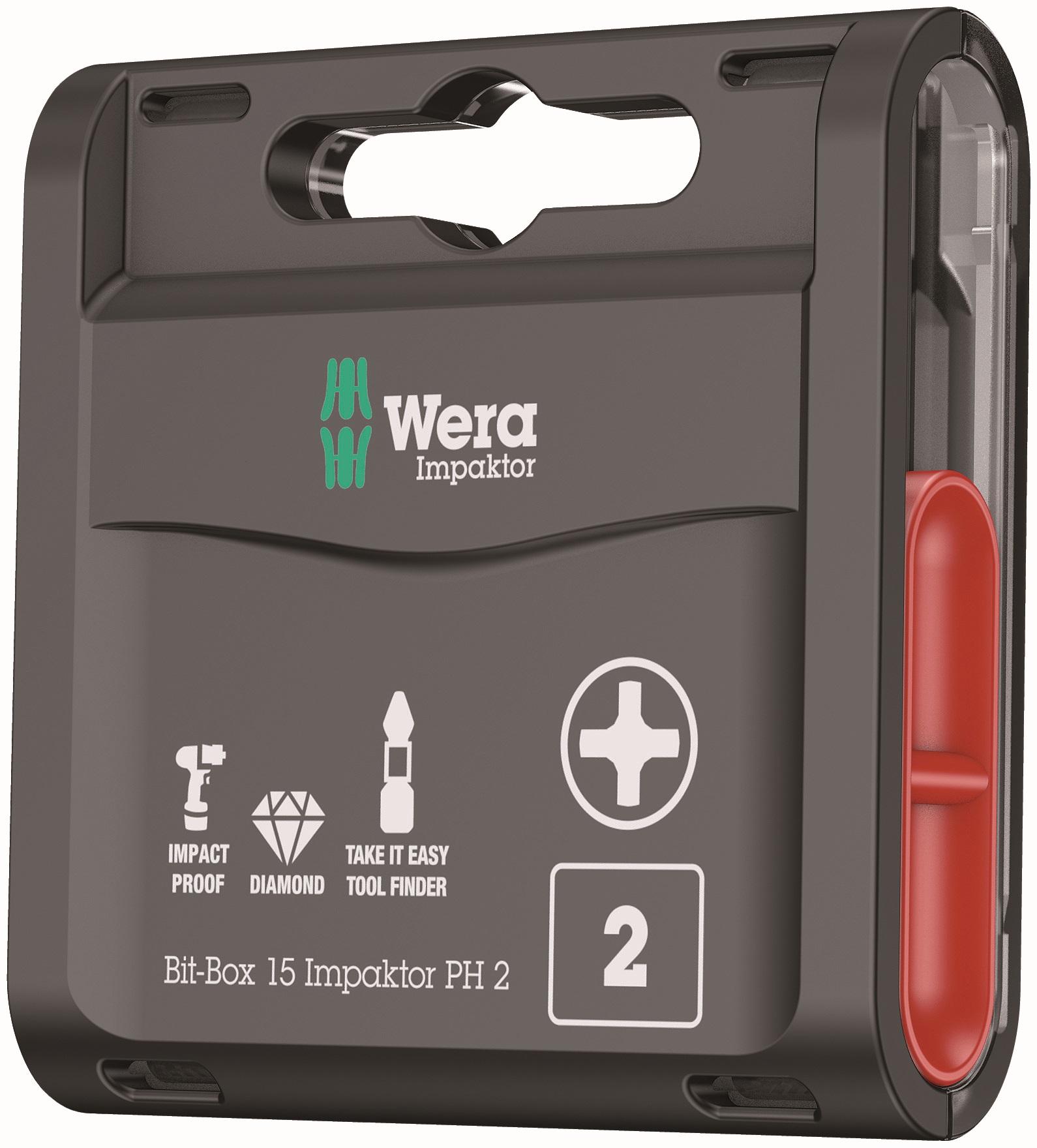 Wera Bit-Box 15 Piece Impaktor PH2 TriTorsion Impact Bits Price Comparisons | Compare The Build