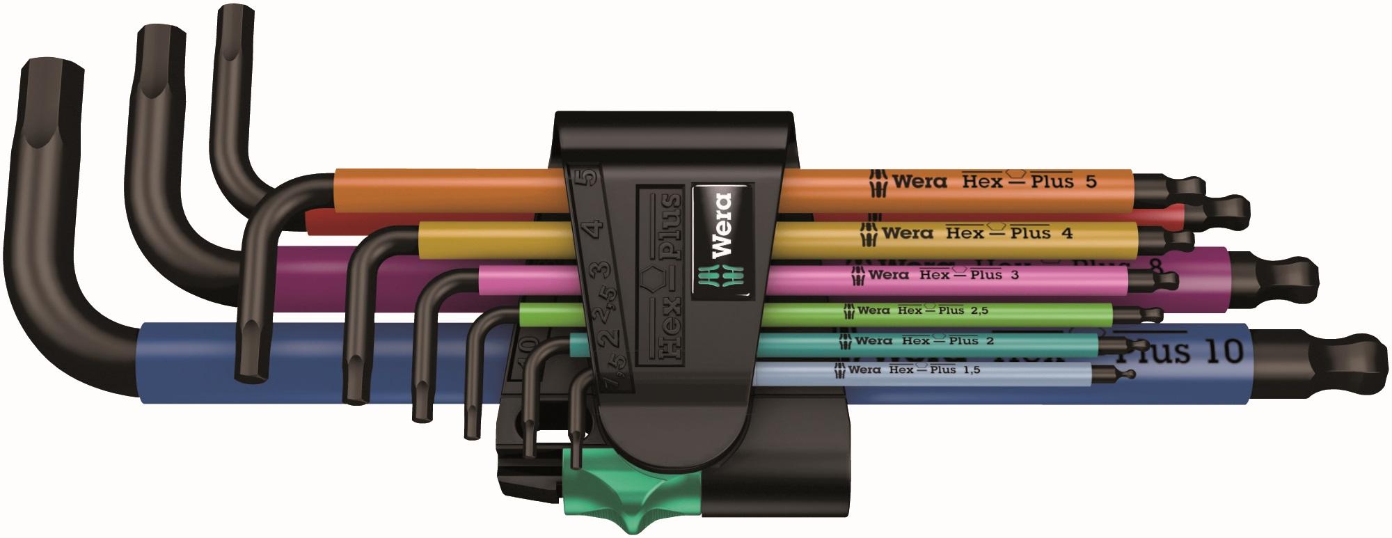 Wera 950/9 Hex-Plus Multicolour 1 SB L-key BlackLaser 9 Piece Metric Set Price Comparisons | Compare The Build