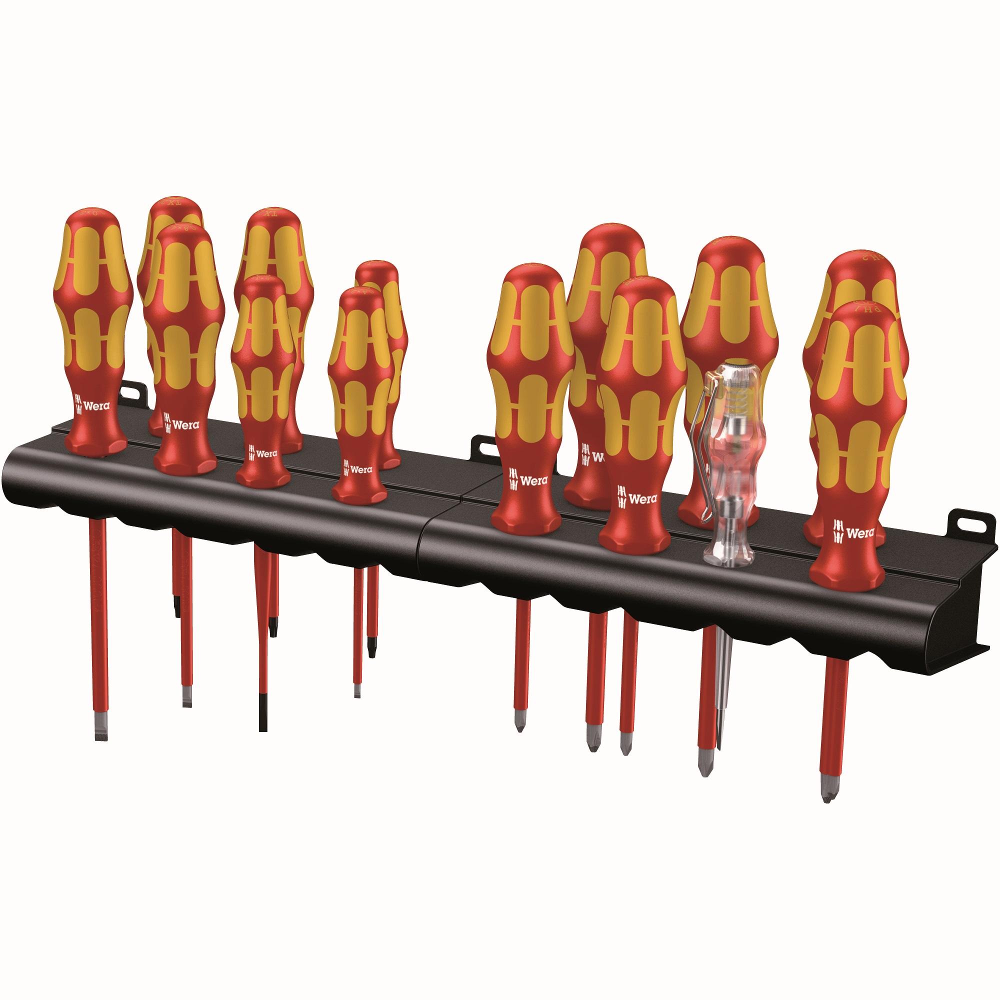 Wera 14 Piece 100 Kraftform Plus VDE Screwdriver Set With Racks Price Comparisons | Compare The Build