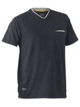 Bisley Workwear Flex & Move Cotton V-Neck Tee Shirt Charcoal Bisley Workwear Flex & Move Cotton V-Neck Tee Shirt Charcoal