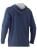 Bisley Workwear Flex & Move Cotton Hooded Long Sleeved Tee Shirt Blue Marle