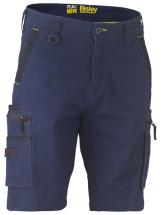 Bisley Workwear Flex & Move Stretch Utility Zip Cargo Short Navy