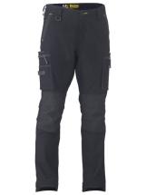 Bisley Workwear Flex & Move Stretch Utility Cargo Trouser with Kevlar Knee Patches Black