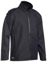 Bisley Workwear Lightweight Ripstop Rain Jacket with Hood Black Bisley Workwear Lightweight Ripstop Rain Jacket with Hood Black