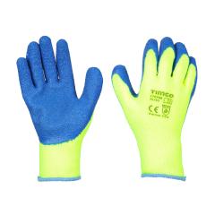 TIMCo Warm Grip Gloves Crinkle Latex Coated Polyester