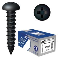 TIMco Blackjax Round Head Pozi Woodscrew