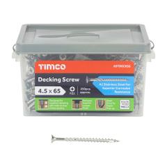 Timco Classic Stainless Steel Decking Screws Tub Qty 250