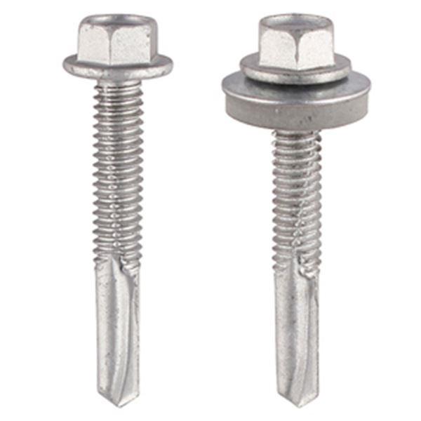 Tek Screw FINE 12g-24 x 32mm Galvanised Self Drilling Metal 10PCS 