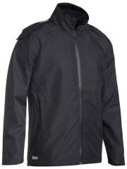 Bisley Workwear Lightweight Ripstop Rain Jacket with Hood Black