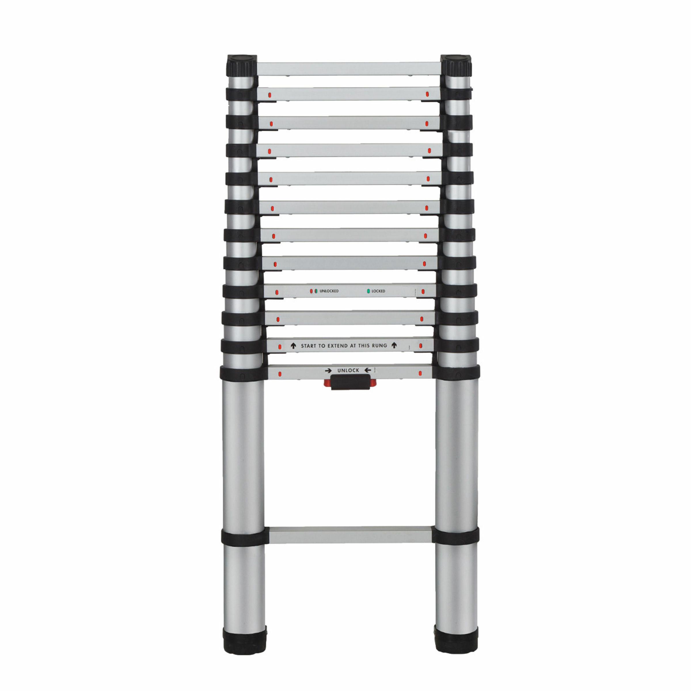 Youngman Aluminium Telescopic Extension Ladder 3.8m Price Comparisons | Compare The Build