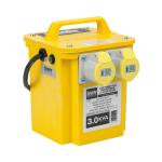 DEFENDER 3kVA Portable 110 Volt Transformer 2x16 Amp Outlets DEFENDER 3kVA Portable 110 Volt Transformer 2x16 Amp Outlets