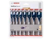 Bosch 2607577364 SelfCut Speed Flat Bit 8 Piece Set With Hex Shank