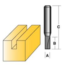 CARBITOOL STRAIGHT ROUTER BIT 2MM 1/4inch SHANK