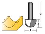 CARBITOOL CORE BOX ROUTER BIT 1/2" 1/2" SHANK CARBITOOL CORE BOX ROUTER BIT 1/2" 1/2" SHANK