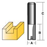 CARBITOOL STRAIGHT ROUTER BIT 12MM LONG 1/2" SHANK CARBITOOL STRAIGHT ROUTER BIT 12MM LONG 1/2" SHANK