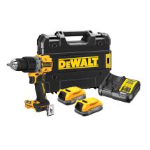DeWALT DCD805E2T-GB 18V XR Brushless Combi Hammer Drill With 2x Compact Powerstack Batteries