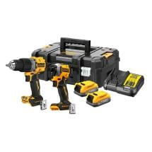 DeWALT DCK2050E2T-GB 18V XR Brushless Compact Combi Drill & Impact Driver Twin Pack With 2x Compact