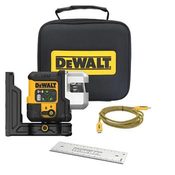 DeWalt DCLE14301GB-XJ USB 3x180 Degree Green Beam Laser Level Body Only With USB-C Cable DeWalt DCLE14301GB-XJ USB 3x180 Degree Green Beam Laser Level Body Only With USB-C Cable