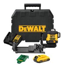 DeWALT DCLE34031D1-GB 18V Compact 3x360 Laser Kit With 1 x 2.0Ah Battery