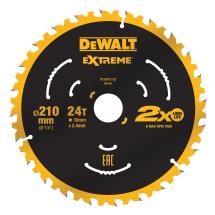 DeWALT DT20432-QZ Extreme 210 x 30mm 24T TCT Saw Blade