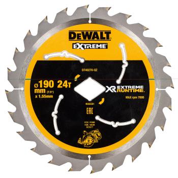 DeWALT DT40270-QZ XR 190mm x Diamond Bore x 24T Circular Saw Blade