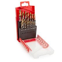 Dormer A087201 A002 HSS-TiN Coated Tip Jobber 19 Piece Drill Set