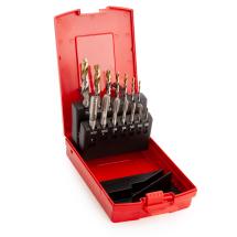 Dormer L115101 HSS Tap & A002 HSS-TiN Coated Tip Jobber 14 Piece Drill Set