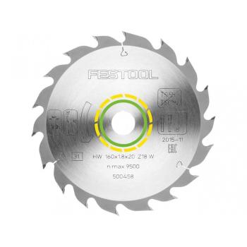 Festool 500458 160mm x 1.8mm x 20mm 18T Standard Saw Blade Festool 500458 160mm x 1.8mm x 20mm 18T Standard Saw Blade
