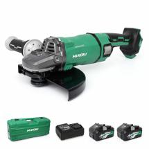 HiKOKI G3623DA/JAZ/36 Multi Volt 230mm Angle Grinder With 2x 4.0Ah/8.0Ah Batteries