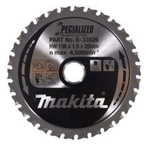 Makita B-33526 136mm x 20mm x 30T Cordless Circular Saw Blade Makita B-33526 136mm x 20mm x 30T Cordless Circular Saw Blade