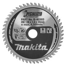 Makita B-40303 136mm x 20mm x 50T Specialized Aluminium Cutting Saw Blade