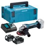MAKITA DGA452RTJ 18V LXT 115mm Angle Grinder With 2 x 5ah Batteries MAKITA DGA452RTJ 18V LXT 115mm Angle Grinder With 2 x 5ah Batteries