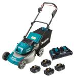 Makita DLM460PT4 Twin 18V LXT Brushless 36V Lawn Mower 46cm With 4x 5Ah Batteries & Twin Port Charge Makita DLM460PT4 Twin 18V LXT Brushless 36V Lawn Mower 46cm With 4x 5Ah Batteries & Twin Port Charge