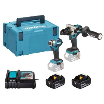 Makita DLX2549TJ 18V LXT Brushless Twin Kit DHP492 Combi Drill & DTD173 Impact Driver With 2x 5.0Ah Makita DLX2549TJ 18V LXT Brushless Twin Kit DHP492 Combi Drill & DTD173 Impact Driver With 2x 5.0Ah