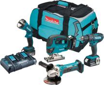 Makita DLX4051PM1 18V Cordless 4 Piece Kit (3 x 4.0Ah Batteries) Makita DLX4051PM1 18V Cordless 4 Piece Kit (3 x 4.0Ah Batteries)