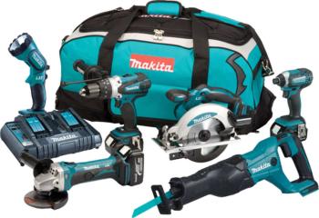 Makita DLX6072PT 18v 6 Piece Combo Kit LXT with X 5.0ah Batteries