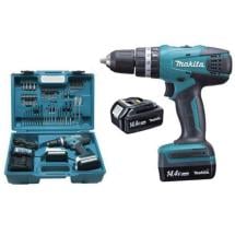 Makita HP347DX100 14.4v Li-ion Combi Drill with Accessory Set Makita HP347DX100 14.4v Li-ion Combi Drill with Accessory Set