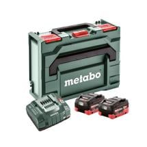 Metabo Basic Set 2 x 18v LiHD 8.0Ah Batteries & ASC 145 Charger With MetaBOX