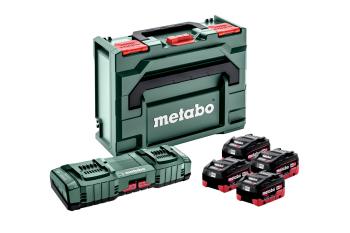 Metabo 685143000 18V 10.0Ah LiHD Battery Set 4x Batteries with ASC 145 DUO 2-bay Charger Metabo 685143000 18V 10.0Ah LiHD Battery Set 4x Batteries with ASC 145 DUO 2-bay Charger