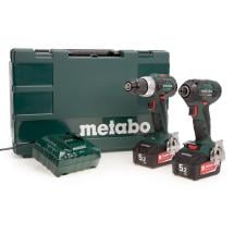 Metabo 18v Brushless Twinpack 2x 18v 5.2ah Combi & Impact Driver Kit