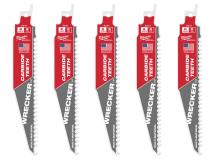Milwaukee 48005541 150mm x 6Tpi Wrecker Reciprocating Saw Blade Pack Of 5