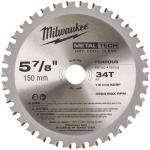 Milwaukee 48404080 Metal Circular Saw Blade 150mm x 20mm x 34T Milwaukee 48404080 Metal Circular Saw Blade 150mm x 20mm x 34T