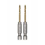 Milwaukee 48894763 Red Hex Shockwave 3mm HSS-TIN Metal Drill Bits 2 Pieces Milwaukee 48894763 Red Hex Shockwave 3mm HSS-TIN Metal Drill Bits 2 Pieces