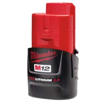 Milwaukee M12B2 2.0Ah Lithium-Ion Battery - Red