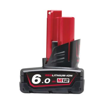Milwaukee M12B6 M12 6.0Ah Red Lithium-Ion Battery