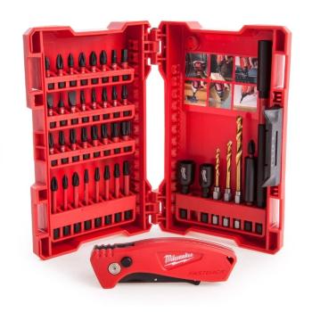 Milwaukee 4932459763 Shockwave 40 Piece Drill Driver & Knife Set Milwaukee 4932459763 Shockwave 40 Piece Drill Driver & Knife Set