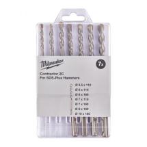 Milwaukee 4932471245 Contractor SDS Plus Hammer Drill Bit 7 Piece Set